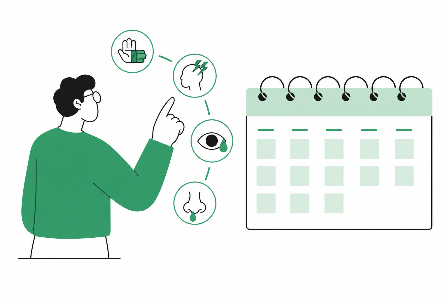 Focus planning tool showing a single time-blocked daily priority on a vertical day grid