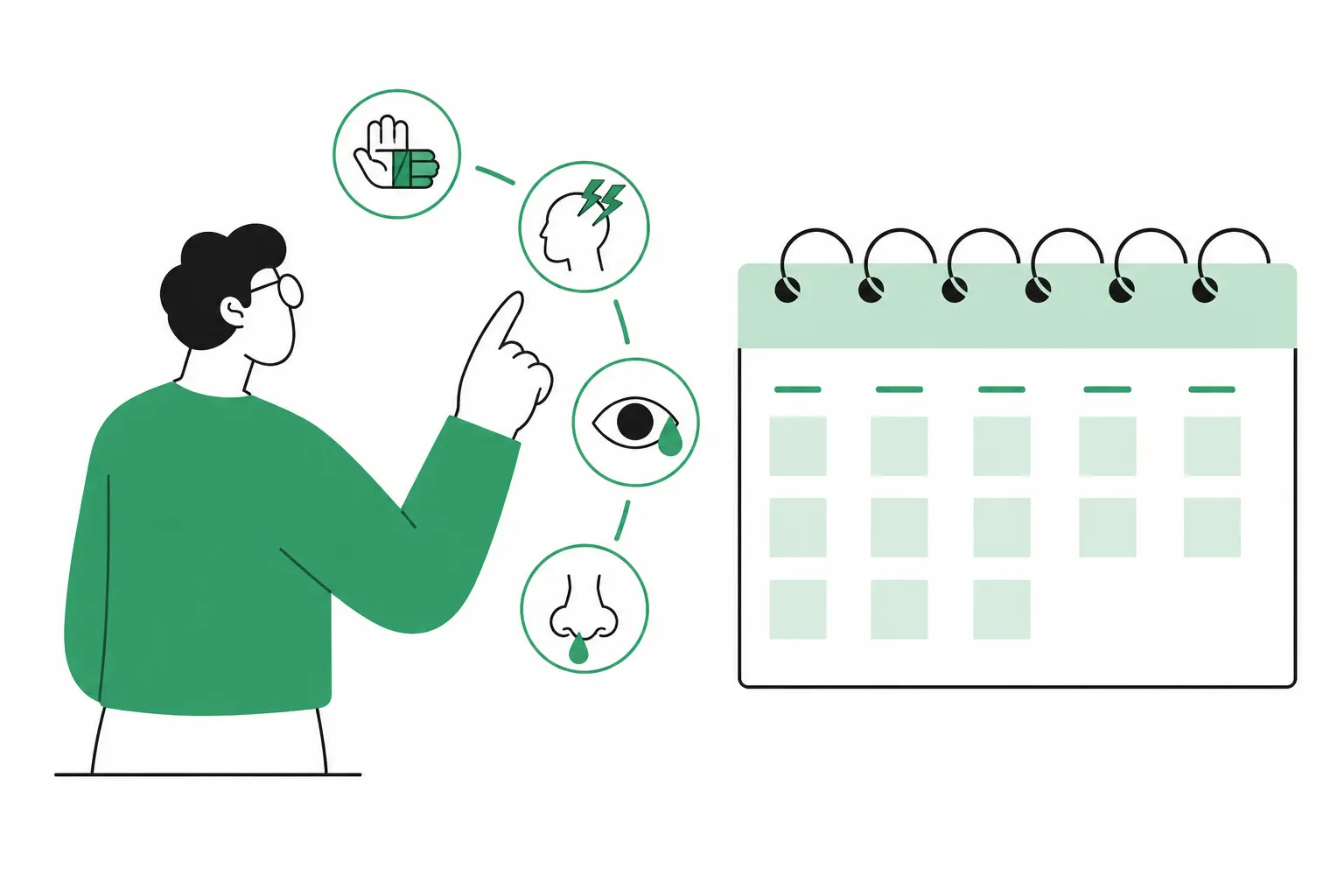 Focus planning tool showing a single time-blocked daily priority on a vertical day grid